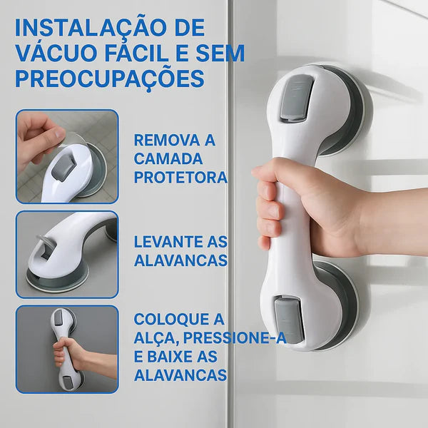 Barra De Apoio Para Banheiro Portátil SafeGrip – Fim das Quedas no Banheiro