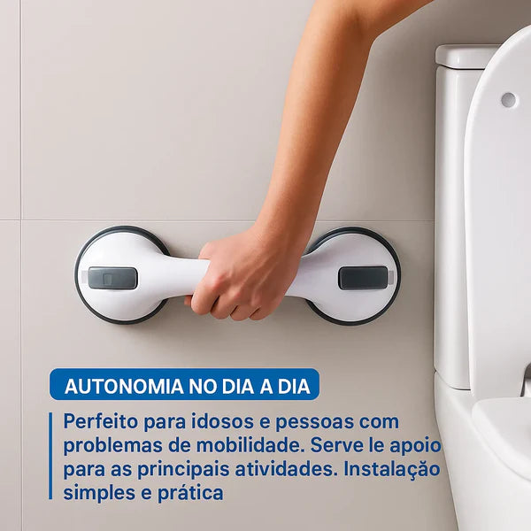 Barra De Apoio Para Banheiro Portátil SafeGrip – Fim das Quedas no Banheiro