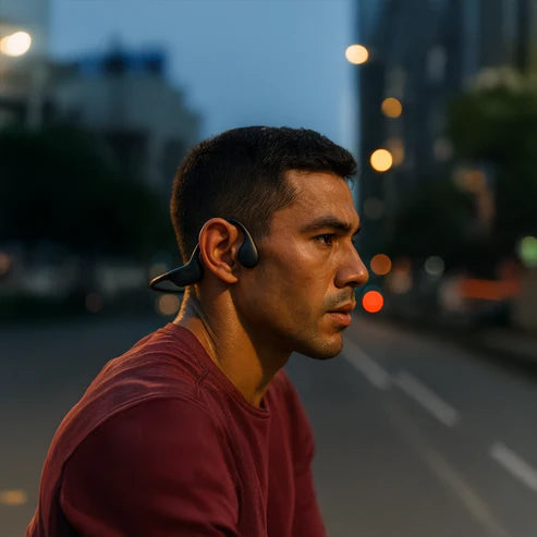 Fone Condução Óssea Bluetooth BoneVibe – Ouça com Liberdade e Segurança