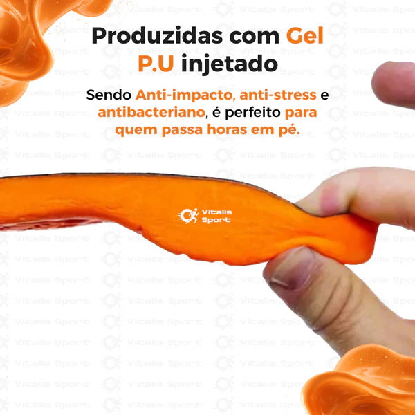 Kit 2 Pares De Palmilha Ortopédica De Gel P.U Pro – Fim das Dores nos Pés