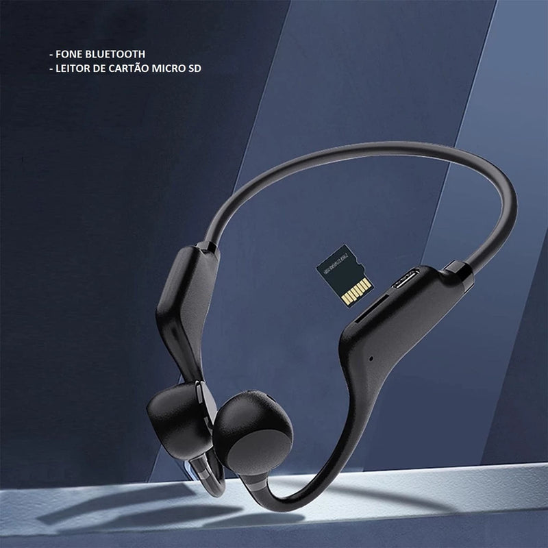 Fone Condução Óssea Bluetooth BoneVibe – Ouça com Liberdade e Segurança