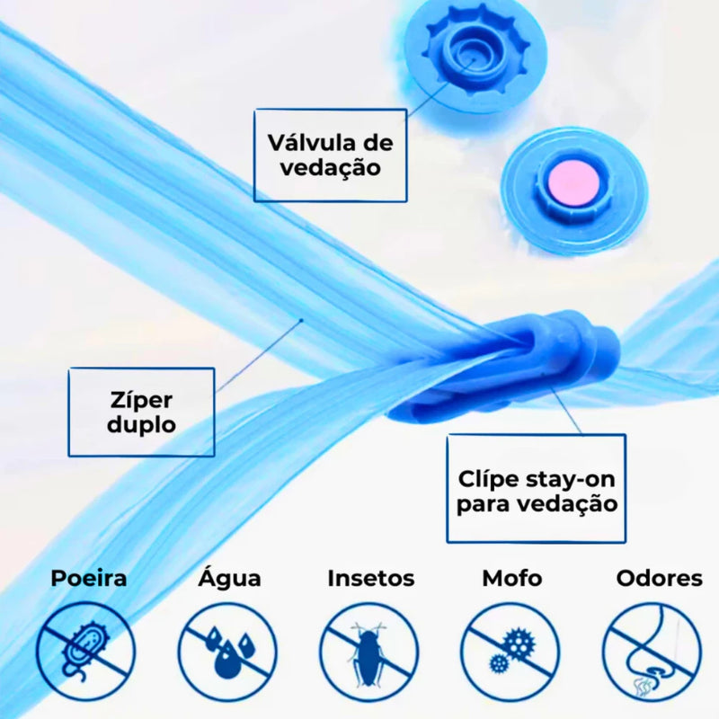 Kit Compactador com Bomba Elétrica SmartVac – Mais Espaço em Segundos