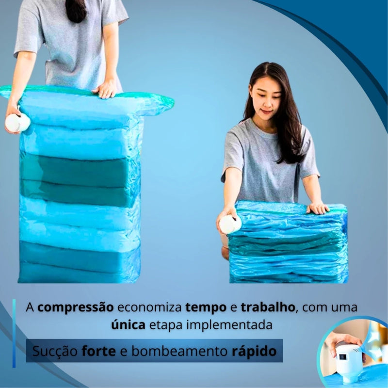 Kit Compactador com Bomba Elétrica SmartVac – Mais Espaço em Segundos
