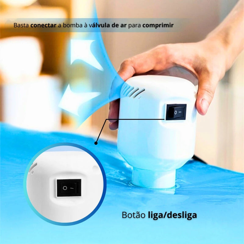 Kit Compactador com Bomba Elétrica SmartVac – Mais Espaço em Segundos