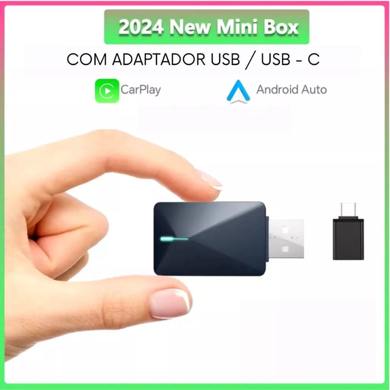 Adaptador de Carplay e Android Auto sem Fio CarLink