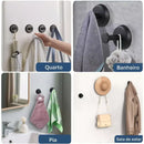 Gancho de Ventosa Para Banheiro e Cozinha FixMax - Organização Sem Furos - Compre 1, Leve 2 + Frete Grátis